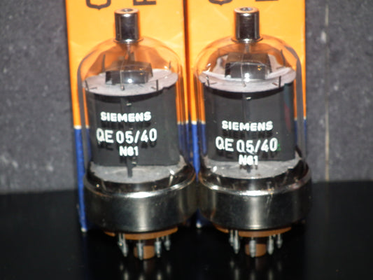 Matched pair (2 pcs)  Siemens NOS NIB QE05/40 = 6146B tubes Made in USA