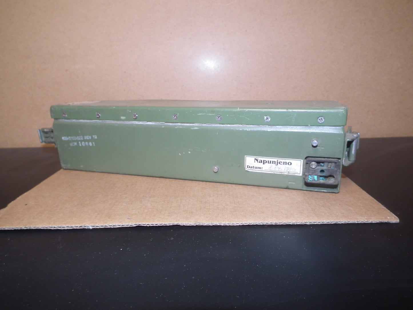 ROCKWELL COLLINS PRC-515 RU-20 Empty Battery Case 612A-1 629-5703-002 Dents