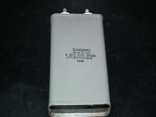 One vintage Sangamo PIO capacitor 4uF 1500V DIY tube audio 4mfd 1.5KV