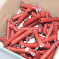 Two (2 pcs) Siemens Klangfilm NOS Red Glazed Resistors 100K Ohm 5W
