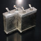 Siemens Klangfilm PIO capacitors 4uF 160V glass end seal two pcs 50s
