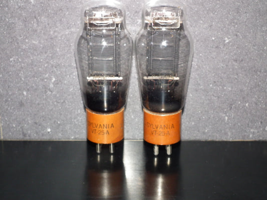 Matched Pair (2 tubes) Sylvania VT-25A NOS Long Anode DHT