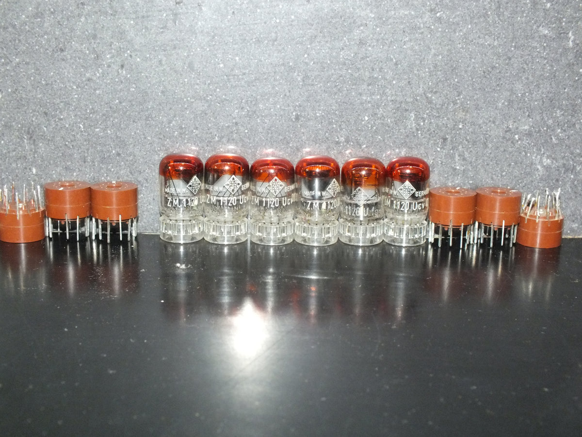 ZM1120 Telefunken Red Nixie Tube (1 PCs) + Socket (1 PCs) NOS