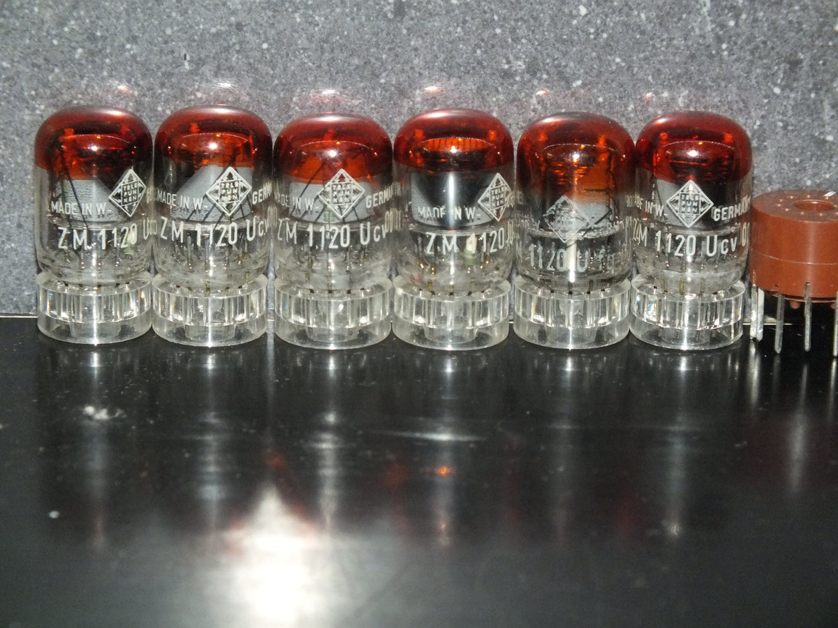ZM1120 Telefunken Red Nixie Tube (1 PCs) + Socket (1 PCs) NOS