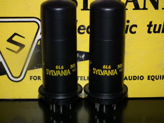 6L6 Sylvania Metal Can NOS NIB Platinum Matched Pair ( 2 pcs ) The same codes