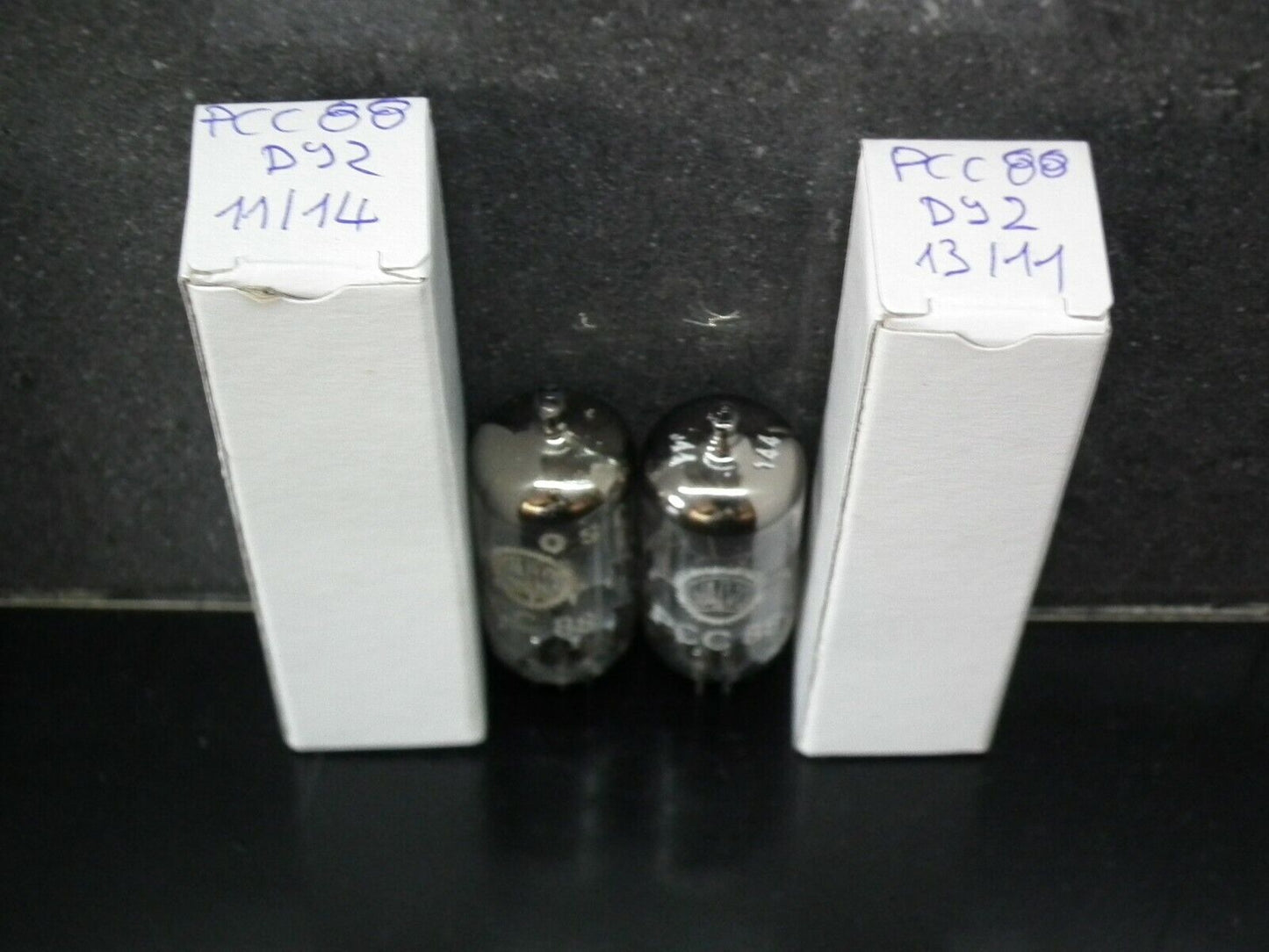 Matched pair PCC88 Valvo 7DJ8 GRAY SHIELD DUAL STAGE GETTER Used tested OK