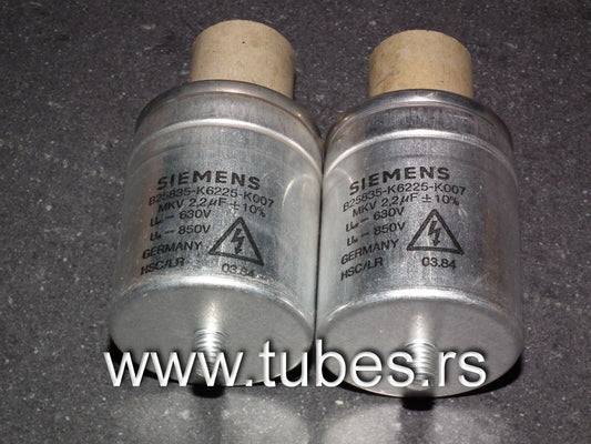 Two vintage NOS MKV Capacitors 2.2mfd 850V Siemens Klangfilm Tube Audio Amps