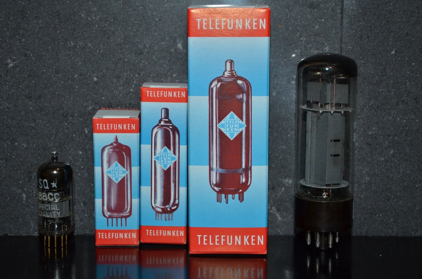 30 pcs TELEFUNKEN Tube Boxes THREE SIZES (Noval / Octal ) ECC83 EL84 EL34 GZ34