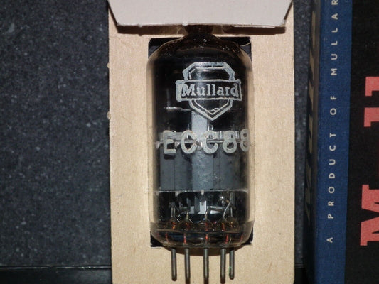 NOS NIB ECC88 Mullard 6DJ8 RARE Gray Shield Big O Getter Heerlen 1960
