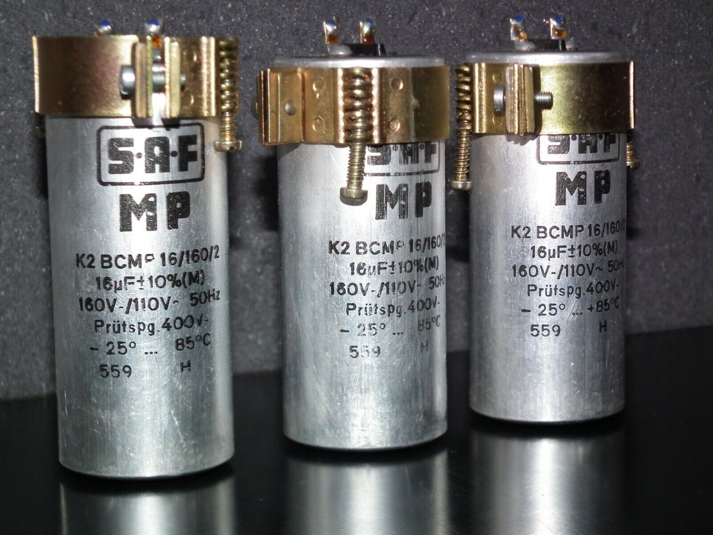 One vintage PIO capacitor 16 uF / 160V SAF West Germany 1959 DIY Tube Audio