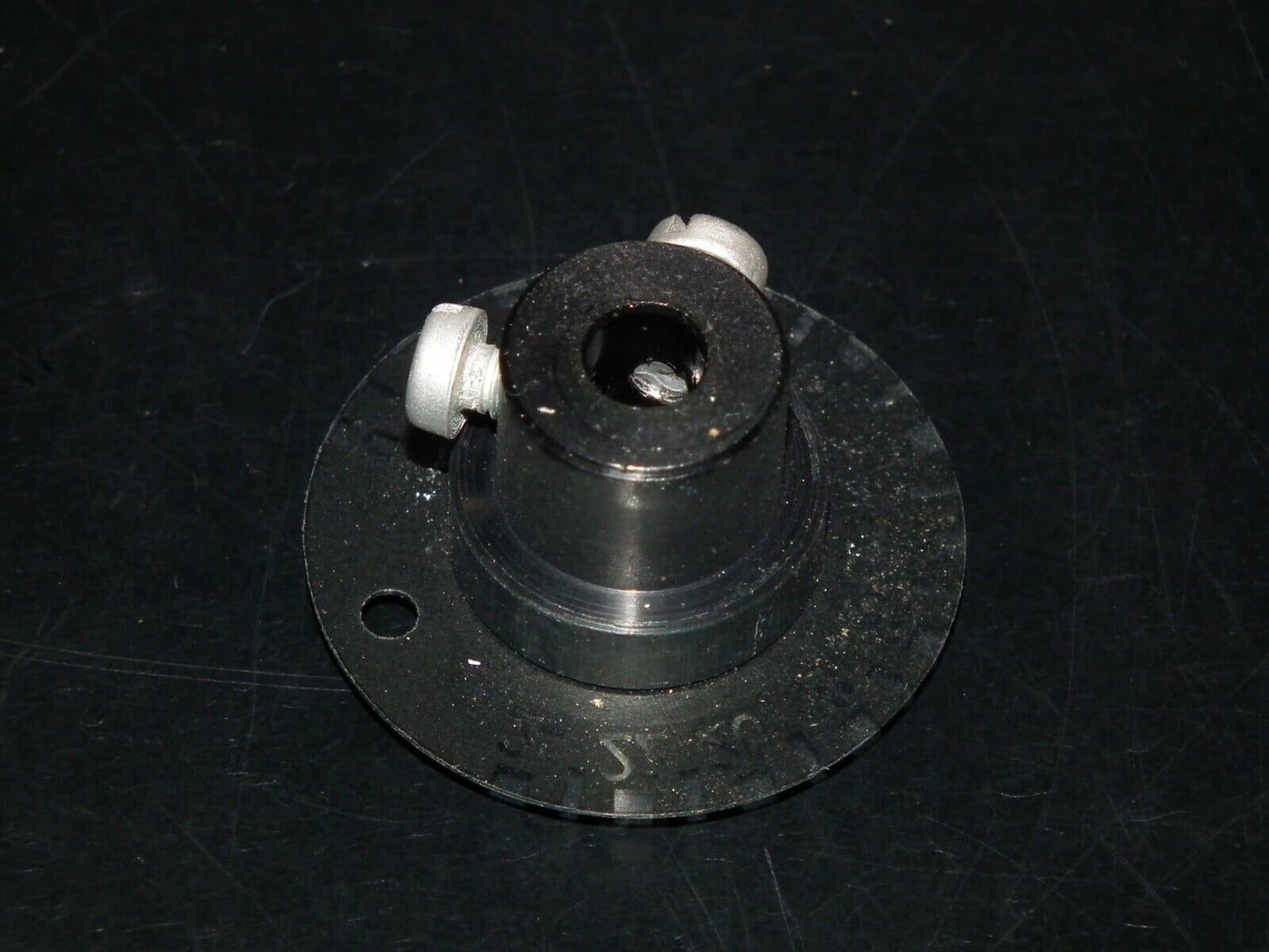 One (1 pcs) Vintage KNOB for 6mm shaft 0-24 Black Transparent Marks