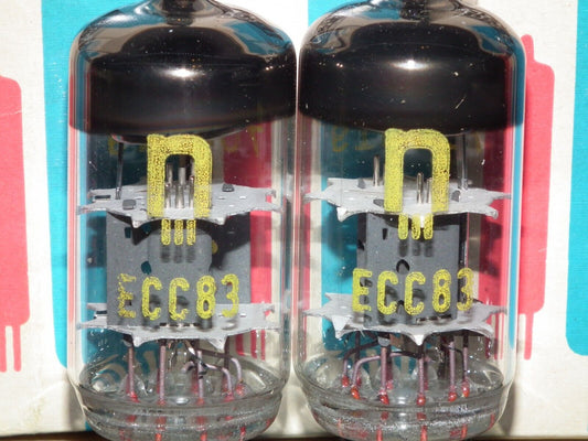 Platinum Matched PairECC83 12AX7 RFT Germany NOS NIB early 60s