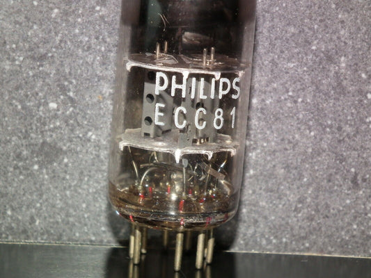 One ECC81 12AT7 Mullard Blackburn rebranded Philips (Used)