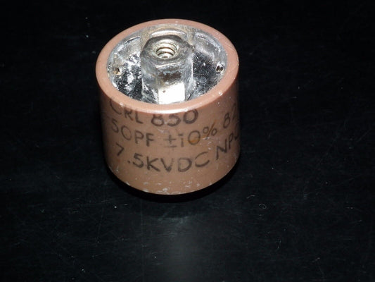 RF ceramic doorknob HV capacitor CRL850 50pF 7500V NOS 50pF 7.5KV 0.0005uF