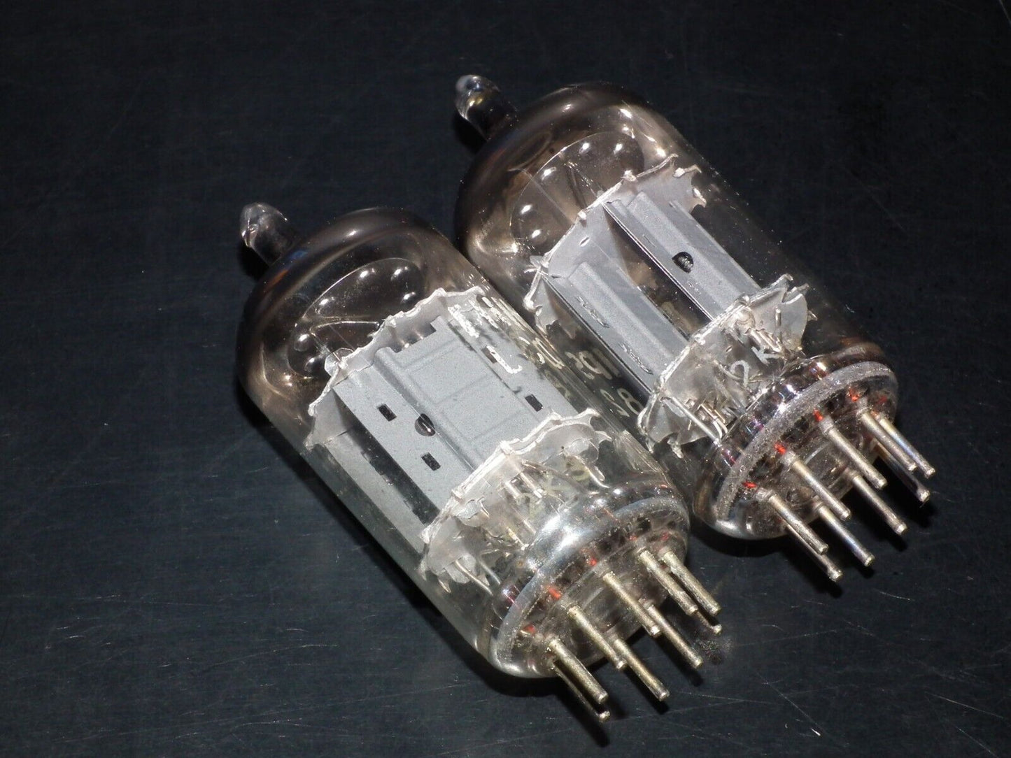 Pair (2pcs) ECC82 12AU7 Philips Heerlen Delta codes Used tested 90% of NOS Value