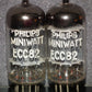 Matched Pair 12AU7 Philips ECC82 Long Anodes 17mm CrossFoil D Getter k63 1957 MP