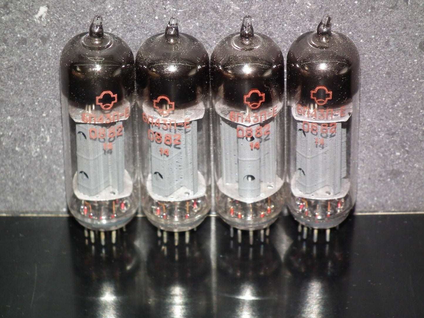 Platinum matched pair 6P43P-E Reflektor ( EL86 6CW5 )  NOS tube audio pentode