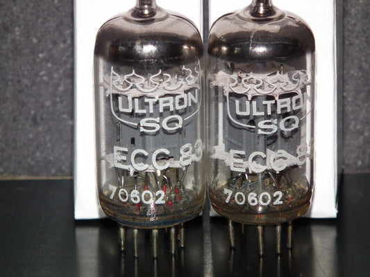 Matched pair ECC83 SQ Ultron 12AX7 Philips NOS 100% tested very strong