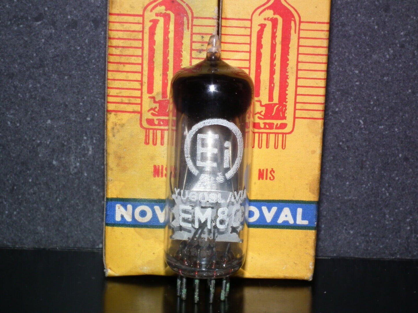EM80 EI Philips Rare Square Getter late 50s tuning eye tube Indicator NOS NIB
