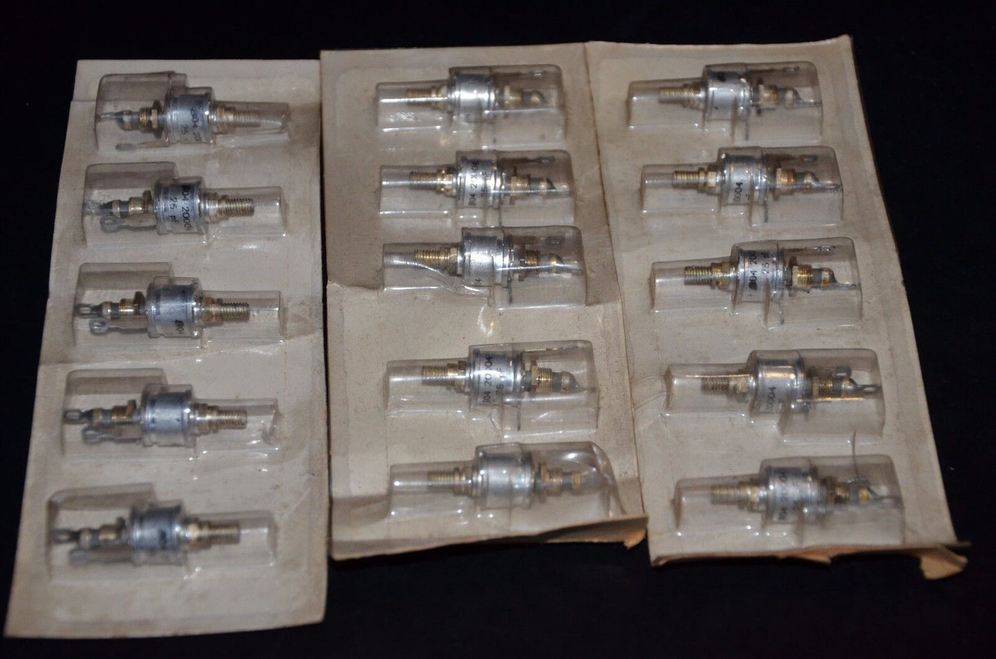 Lot of five (5 pcs) NOS professional variable capacitor 25 pF chassis montage