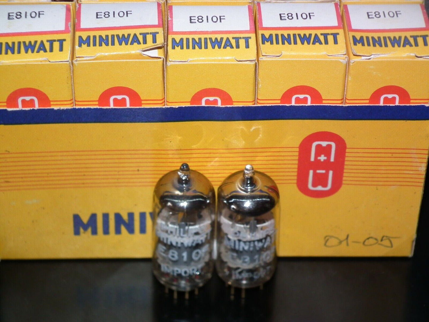 Matched Pair Philips Miniwatt E810F 7788 NOS NIB Gold pin Heerlen 60s Low Noise
