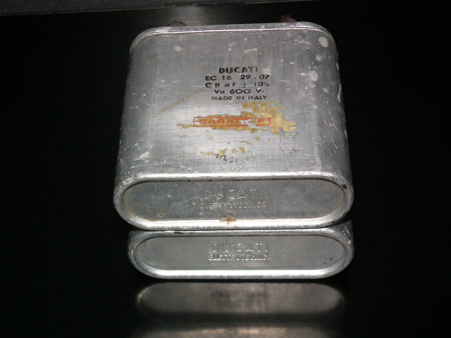 Vintage Ducati PIO capacitor 8.0 uF / 600V Tube audio Made in Italy in 60s