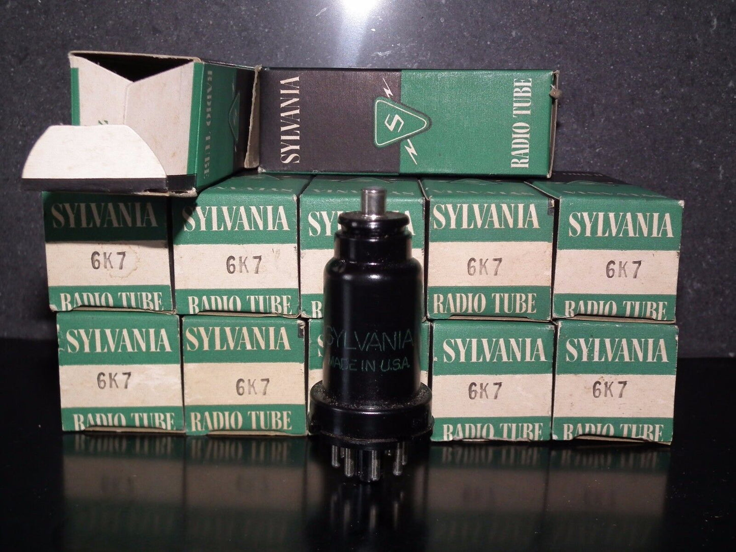 6K7 Sylvania NOS NIB Pentode