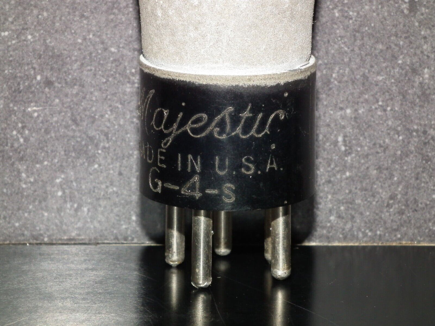 G-4-s Majestic Vacuum Tube Lead Coating Engraved Base