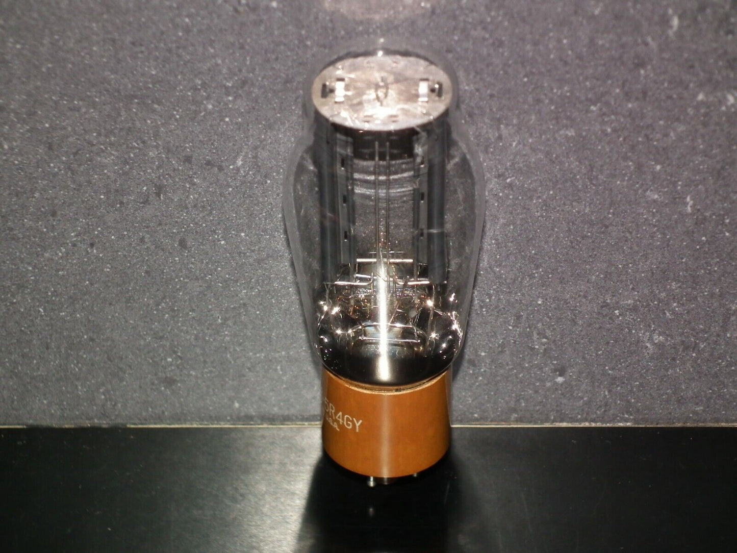 5R4GY GE NOS Dual D Getter Brown Base Vintage Rectifier Tube Balanced 100%
