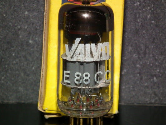E88CC Mullard MItcham Rebranded Valvo Gold pins, perfectly balanced NOS NIB