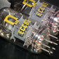 ECC85 6AQ8 RFT NOS Platinum matched pair, old type early 70s East Germany