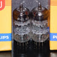 ECC81 12AT7 Philips  (Used, matched pair) Suresnes France tube plant