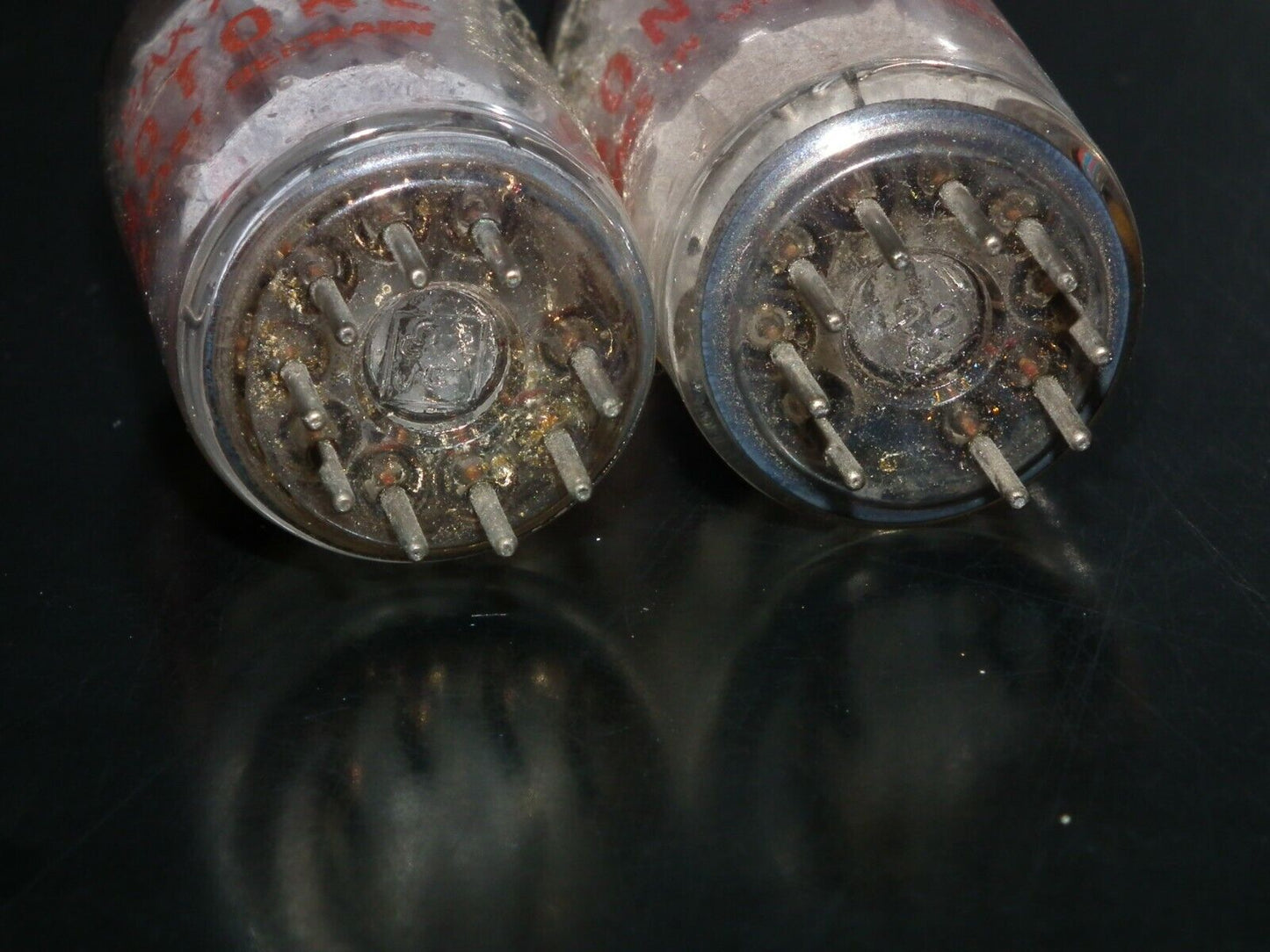 ECC83 Telefunken 12AX7 Matched pair Used Tested 85-90%, SONOTONE Diamond Bottom