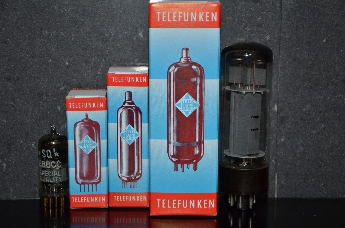 30 pcs TELEFUNKEN Tube Boxes THREE SIZES (Noval / Octal ) ECC83 EL84 EL34 GZ34