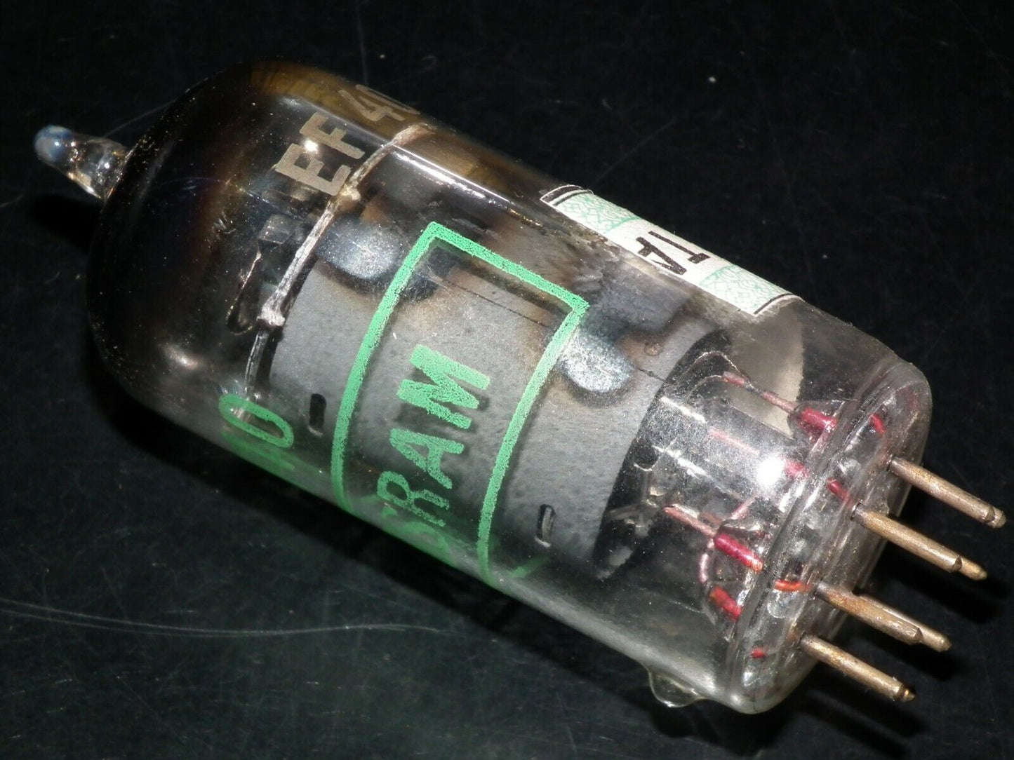 EF40 Tungsram Austria RARE Foil Disc Getter late 50s Low Noise Audio