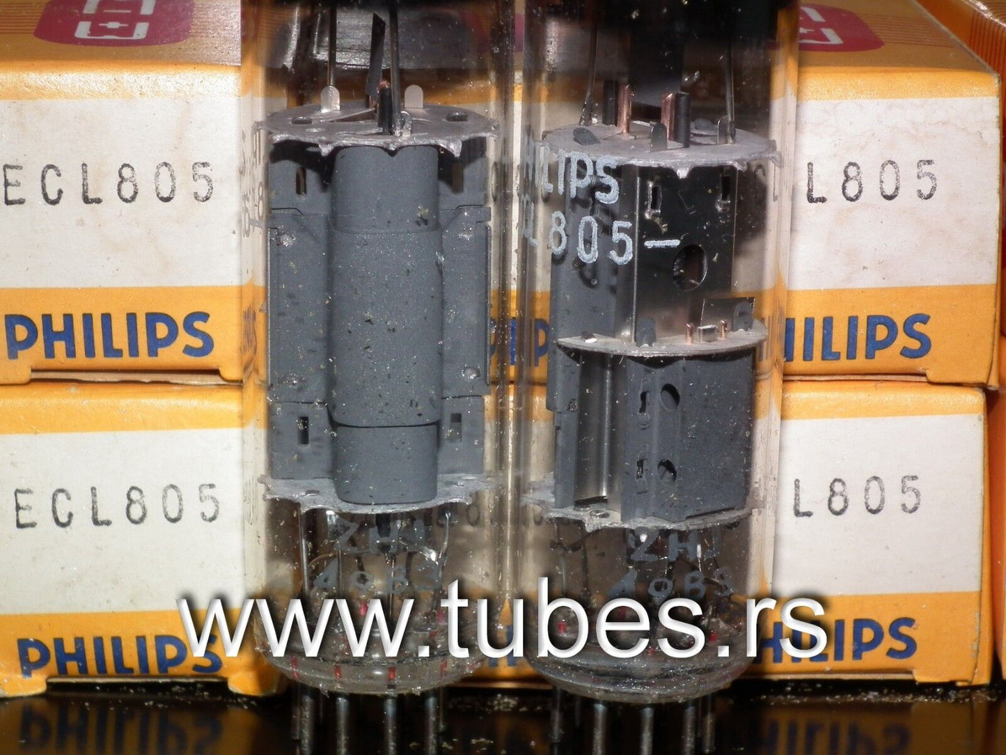 ECL805 Philips Holland 1969 Platinum Matched Pair NOS NIB (ECL85 sub)