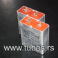 Two vintage Siemens electrolytic capacitors 250uF / 40V Klangfilm, West Germany