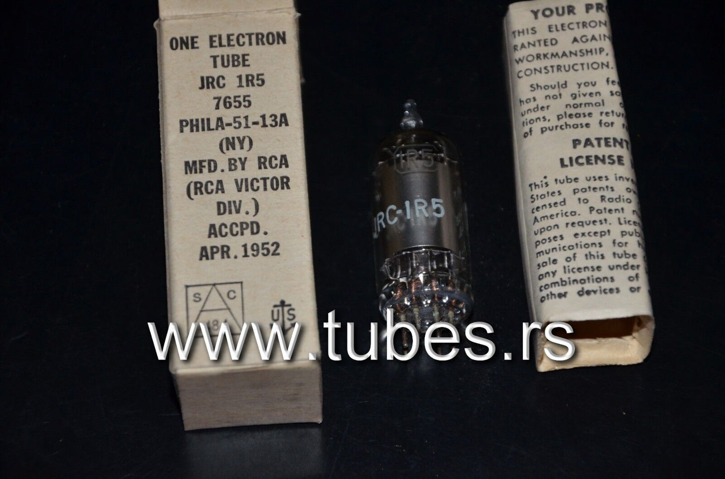 1R5 RCA DK91 - NOS in original JAN boxes April 1952 RARE SQUARE GETTER