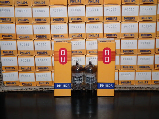 PCC85 Philips 9AQ8 Matched Pair (Two Tubes) NOS NIB