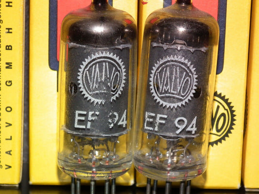 EF94 6AU6 Valvo Matched pair (tested for low noise and microphonic)
