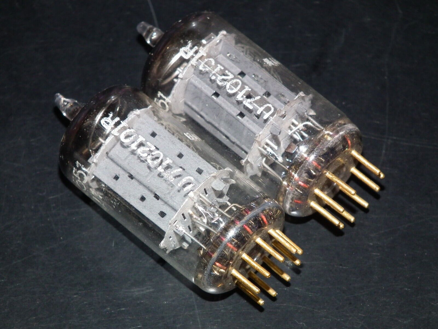 Platinum Matched Pair 6211 Telefunken ~ECC82 Tested 80% DB Gold Pins ULM codes