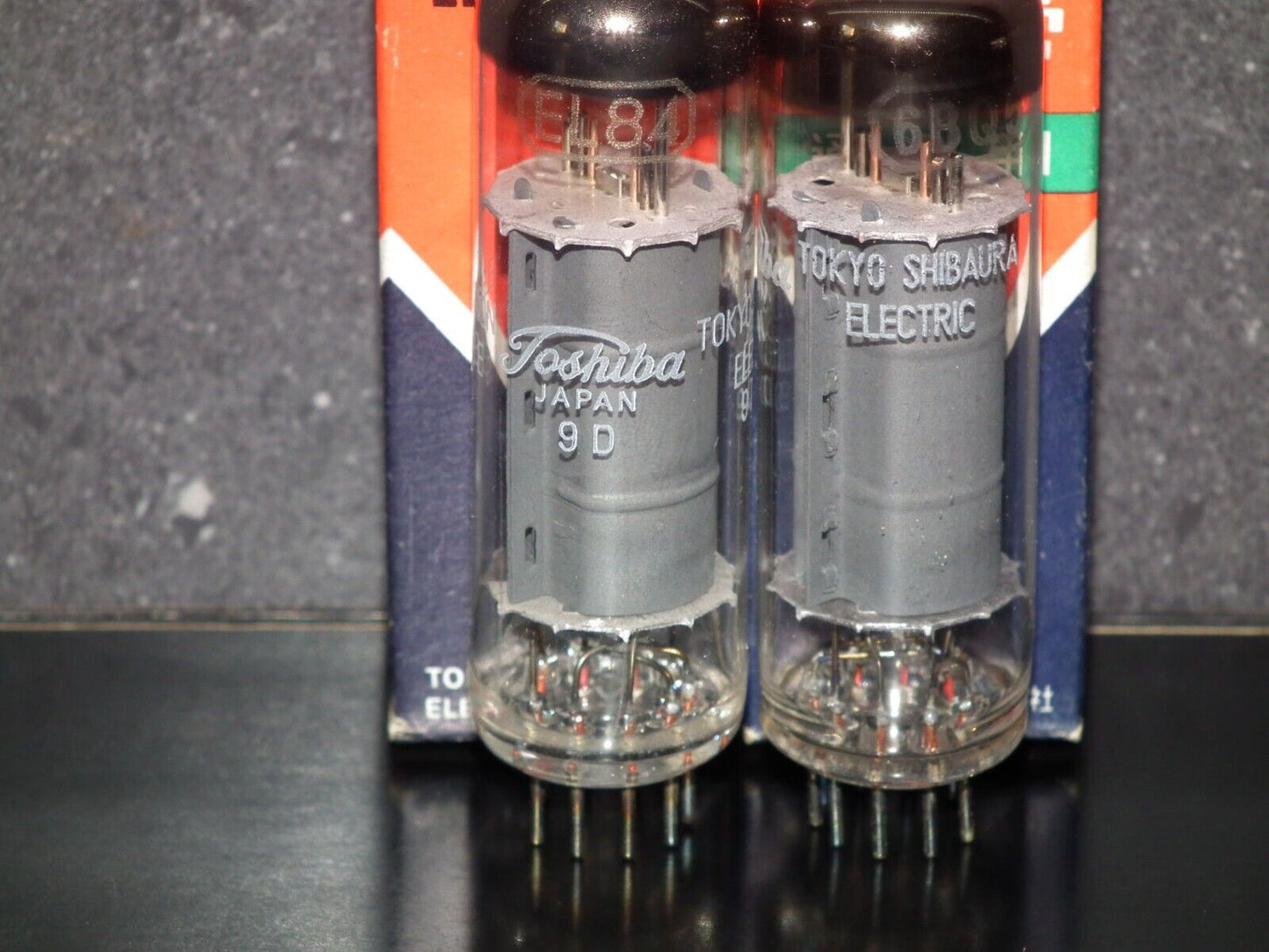 EL84 6BQ5 Toshiba Japan - NOS NIB - platinum matched pair
