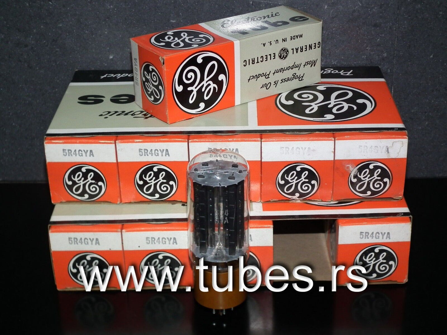 5R4GYA General Electric NOS NIB Brown Base Vintage Rectifier Tube