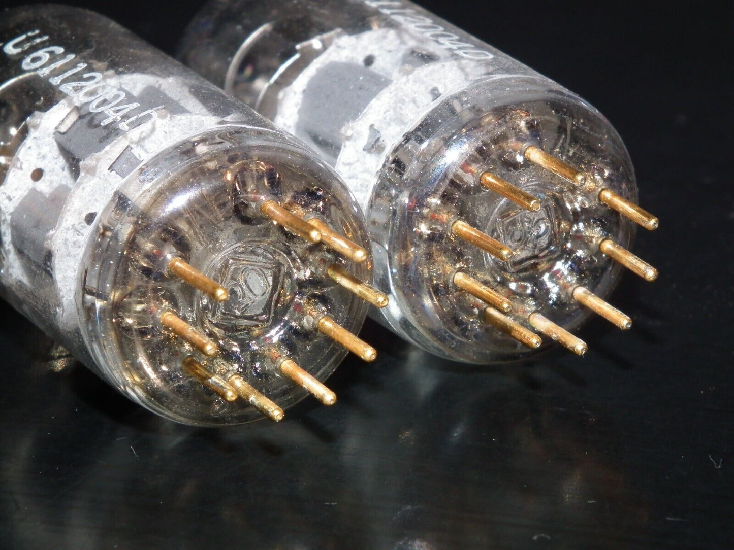 Platinum matched pair E88CC Telefunken 6922 Diamond Bttm Ulm Balanced Tested NOS