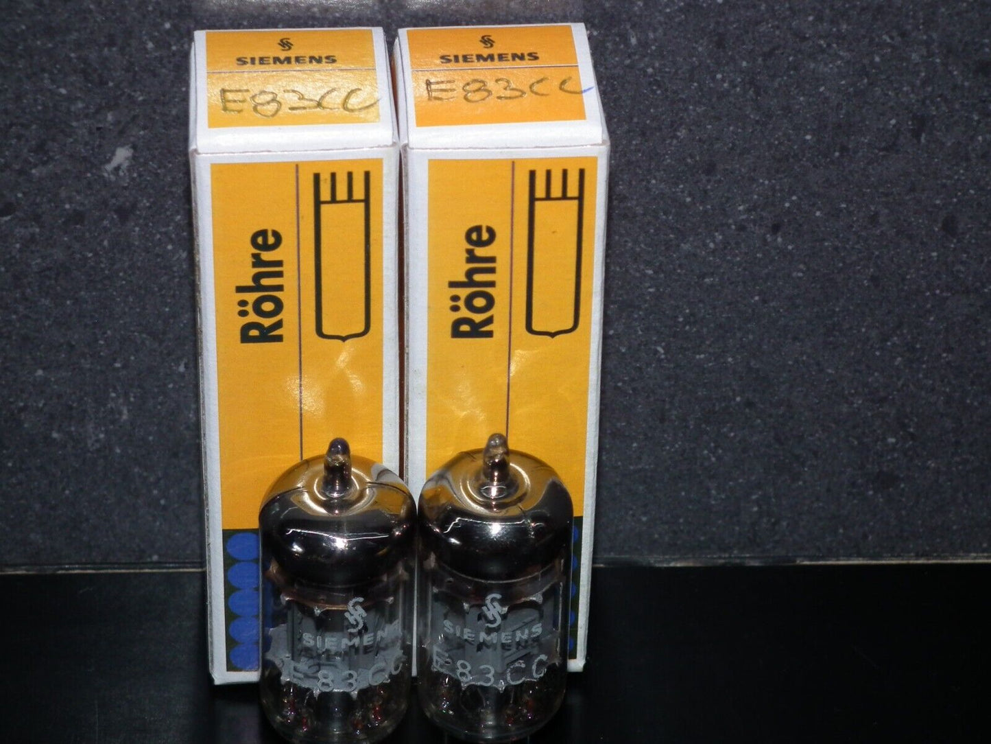 E83CC triple mica Siemens & Halske Platinum Matched Pair ECC83 Munich USED