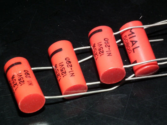 Four vintage NOS capacitors 50800pF 125V 1.25% MIAL 50,8nF Made in West Germany