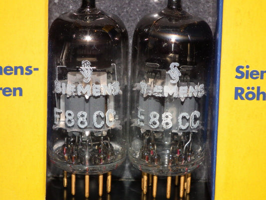 Platinum Matched Pair Siemens E88CC ~CCa Tested NOS Dual Stage Getter A27H Code