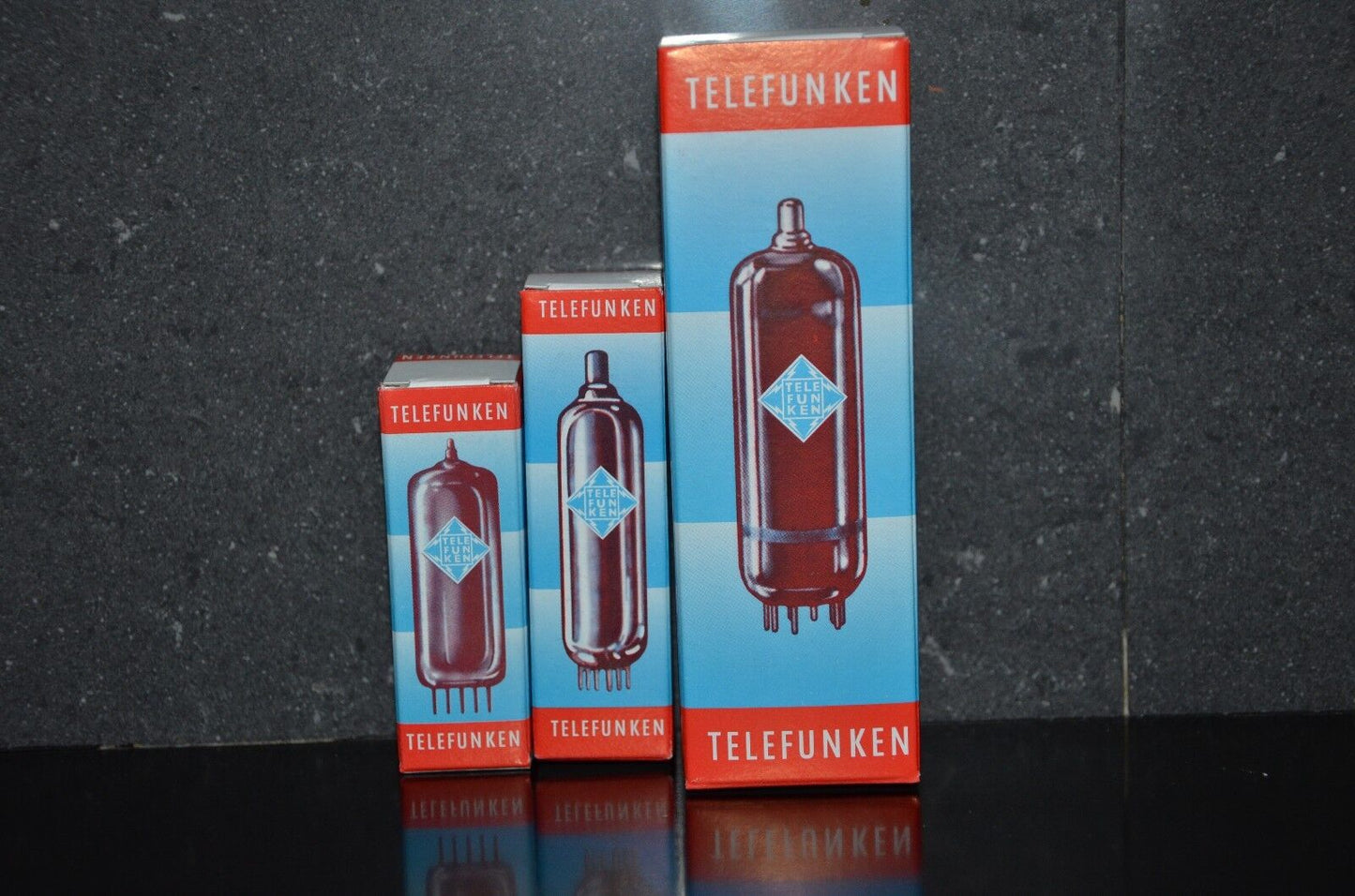 30 pcs TELEFUNKEN Tube Boxes THREE SIZES (Noval / Octal ) ECC83 EL84 EL34 GZ34