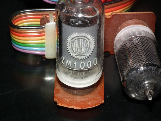 LOT OF 2 Nixie tubes with sockets. ZM1000 Valvo ... AS IS!