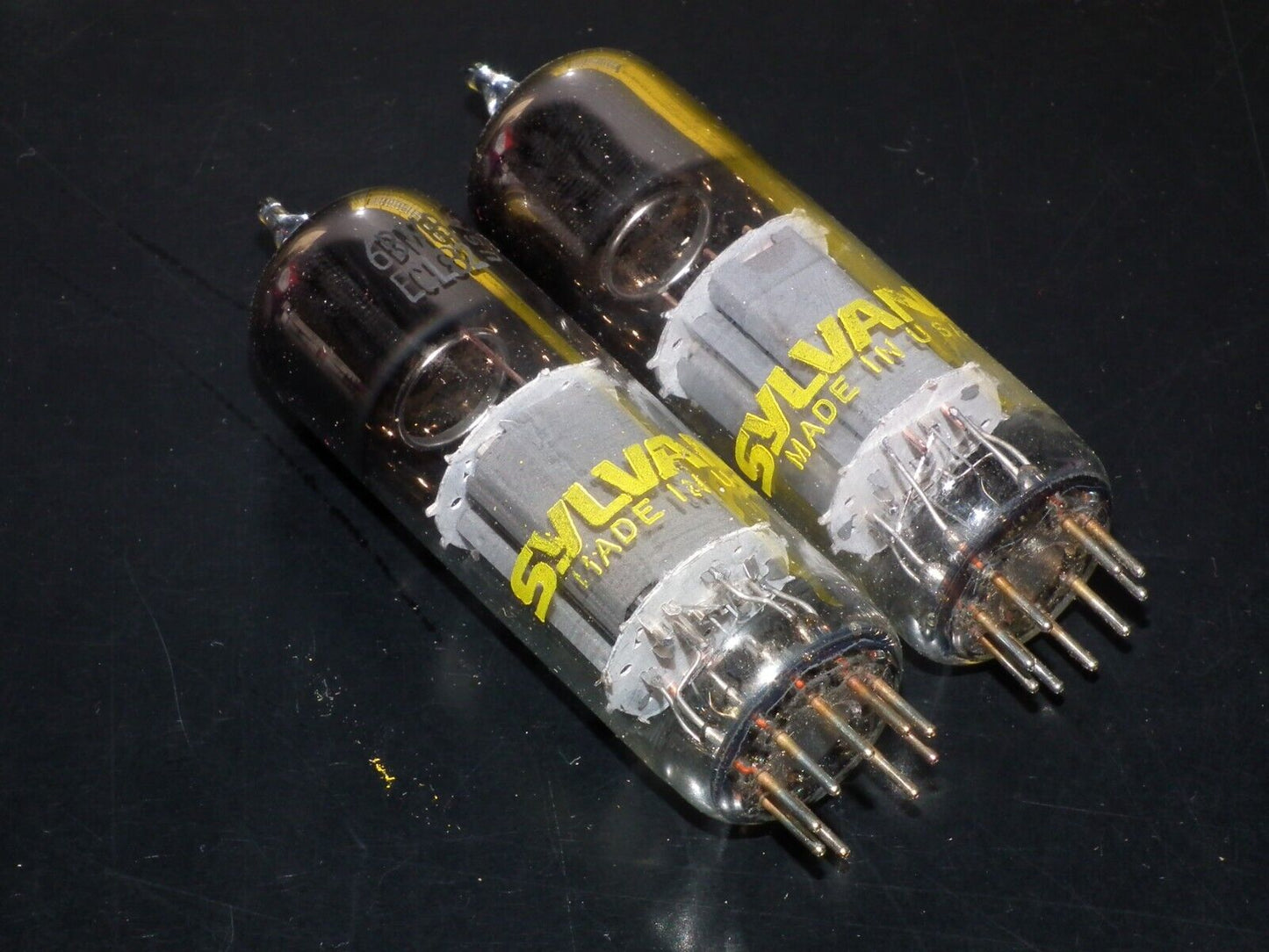 ECL82 Sylvania 6BM8 Matched Pair NOS NIB Dual Stage Getter Made in USA